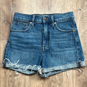 Madewell High Rise Denim Cutoff Women Shorts 25